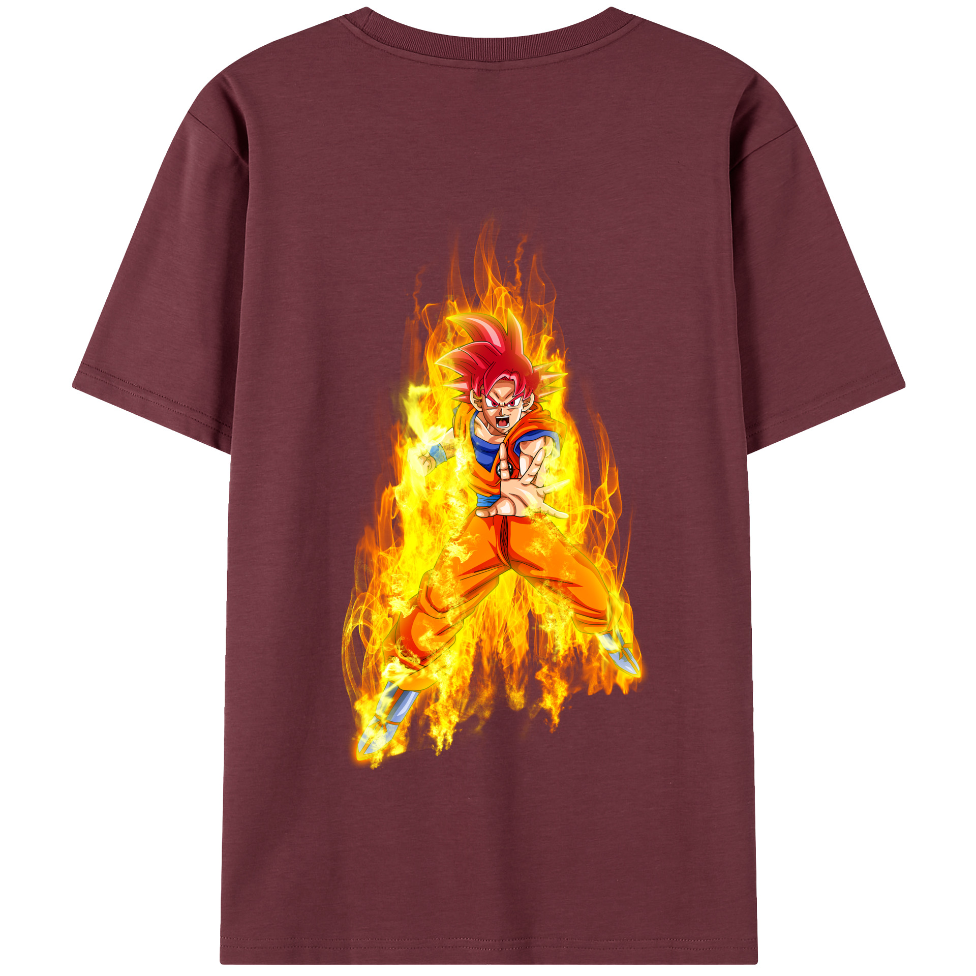 （画像用） ドラゴンボール 孫悟空（そん ごくう）Son Goku カカロット DRAGON BALL Kakarotto 綿100％半袖Tシャツ（背面プリント）